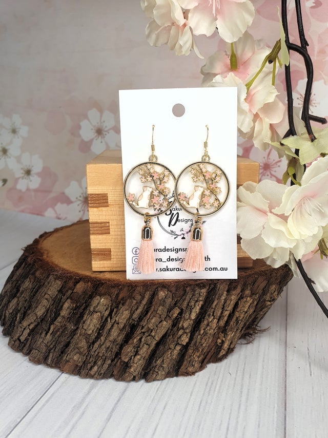Earwish - Vintage Chiffon Flower Earrings with Fashion Design Sense